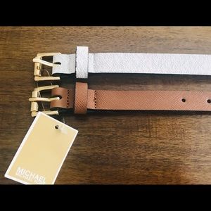 NWT Michael Kors Set of 2 Women’s Belts Size Large